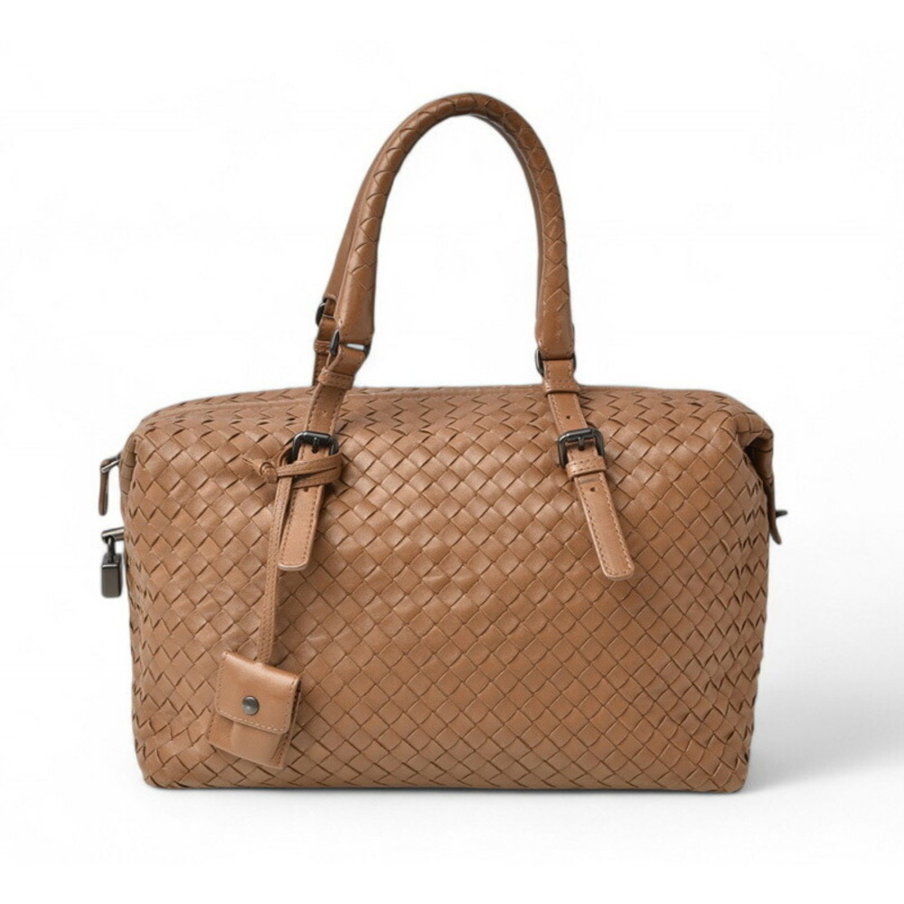 Bottega Veneta Boston Bag Brown Intrecciato Nappa great